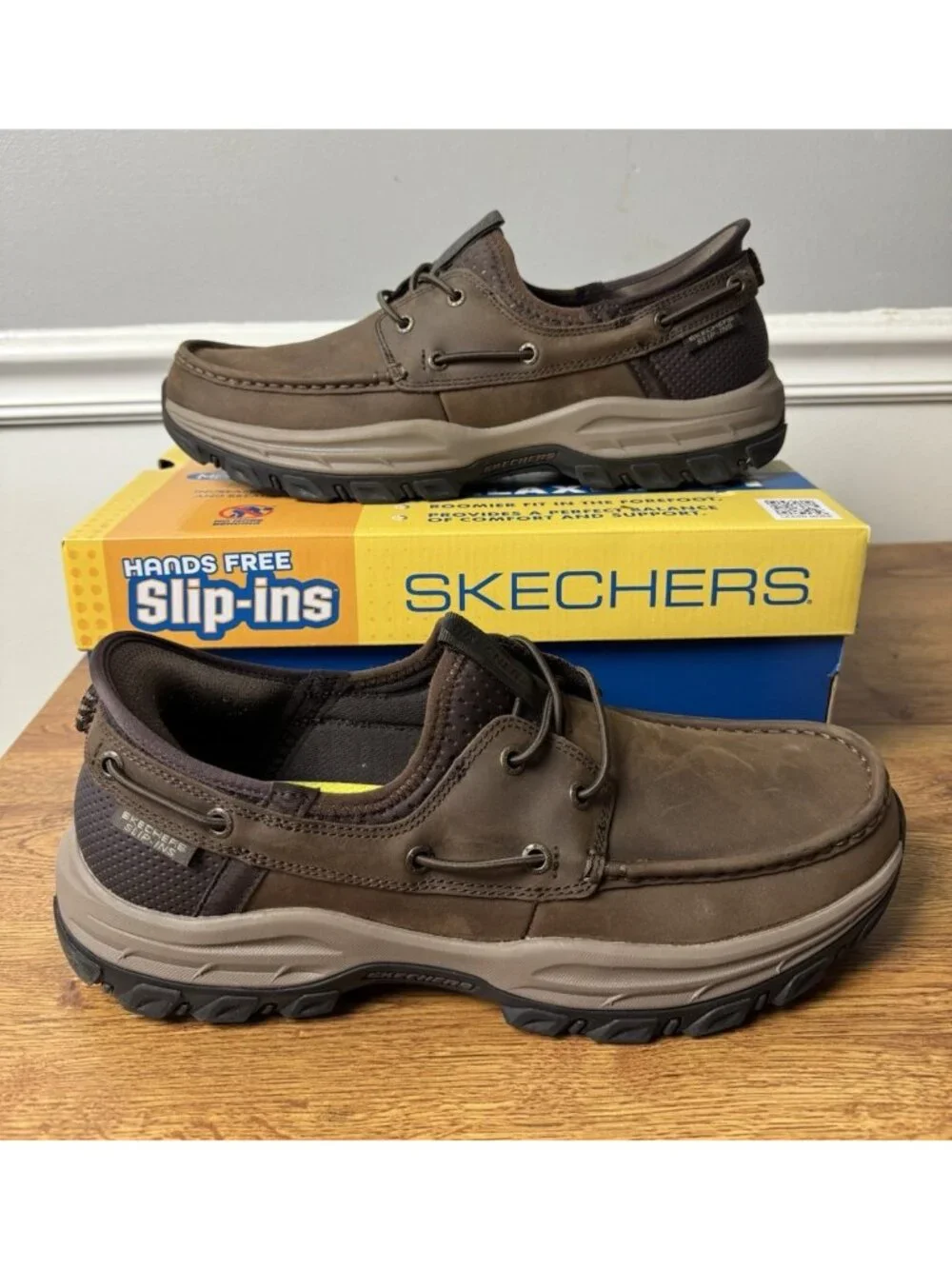 SKECHERS Knowlson Shore Thing Cocoa Brown Slip-ins Shoe Mens Size 11